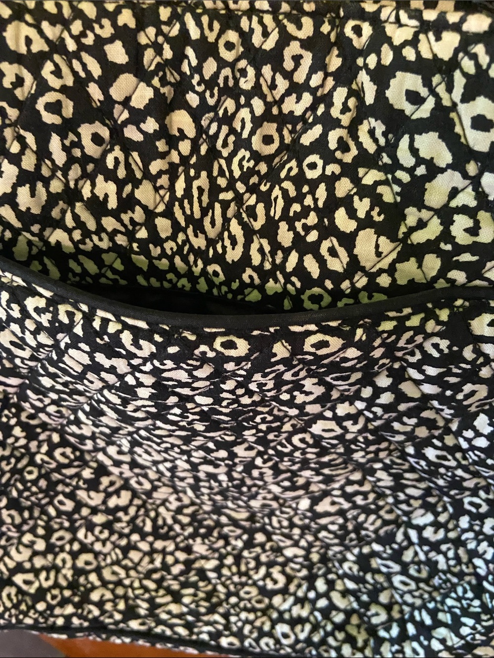Vera Bradley Black & White Leopard-Print Crossbody Bag - Picture 3 of 6